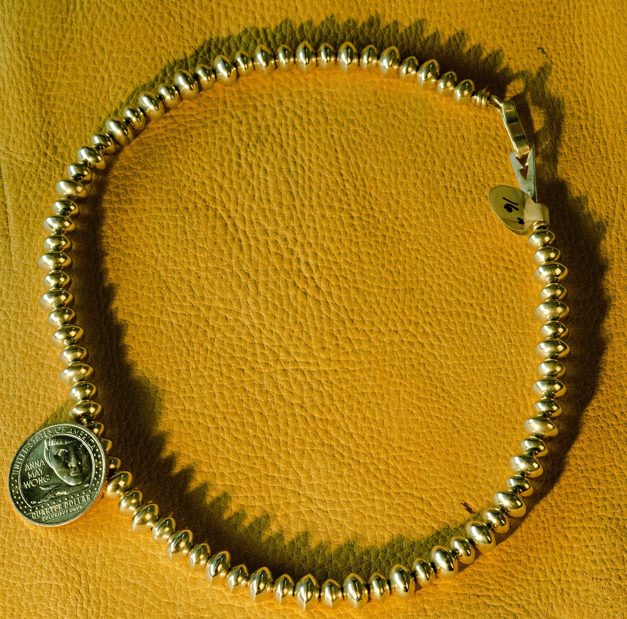 Al Joe Silver Bead Necklace -16" long
